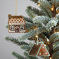 gingerbread cabin ornament set