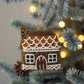 gingerbread cabin ornament set