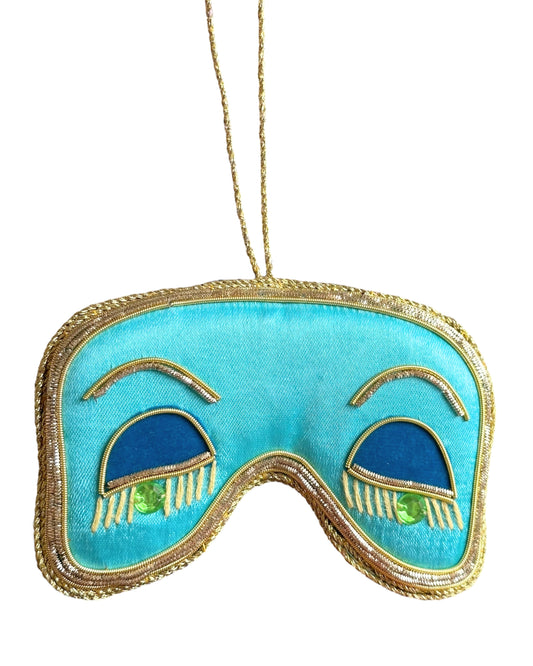 holly golightly sleep mask ornament