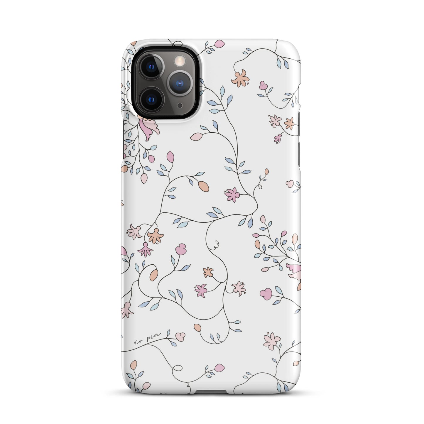 wild clematis snap case for iPhone® in white