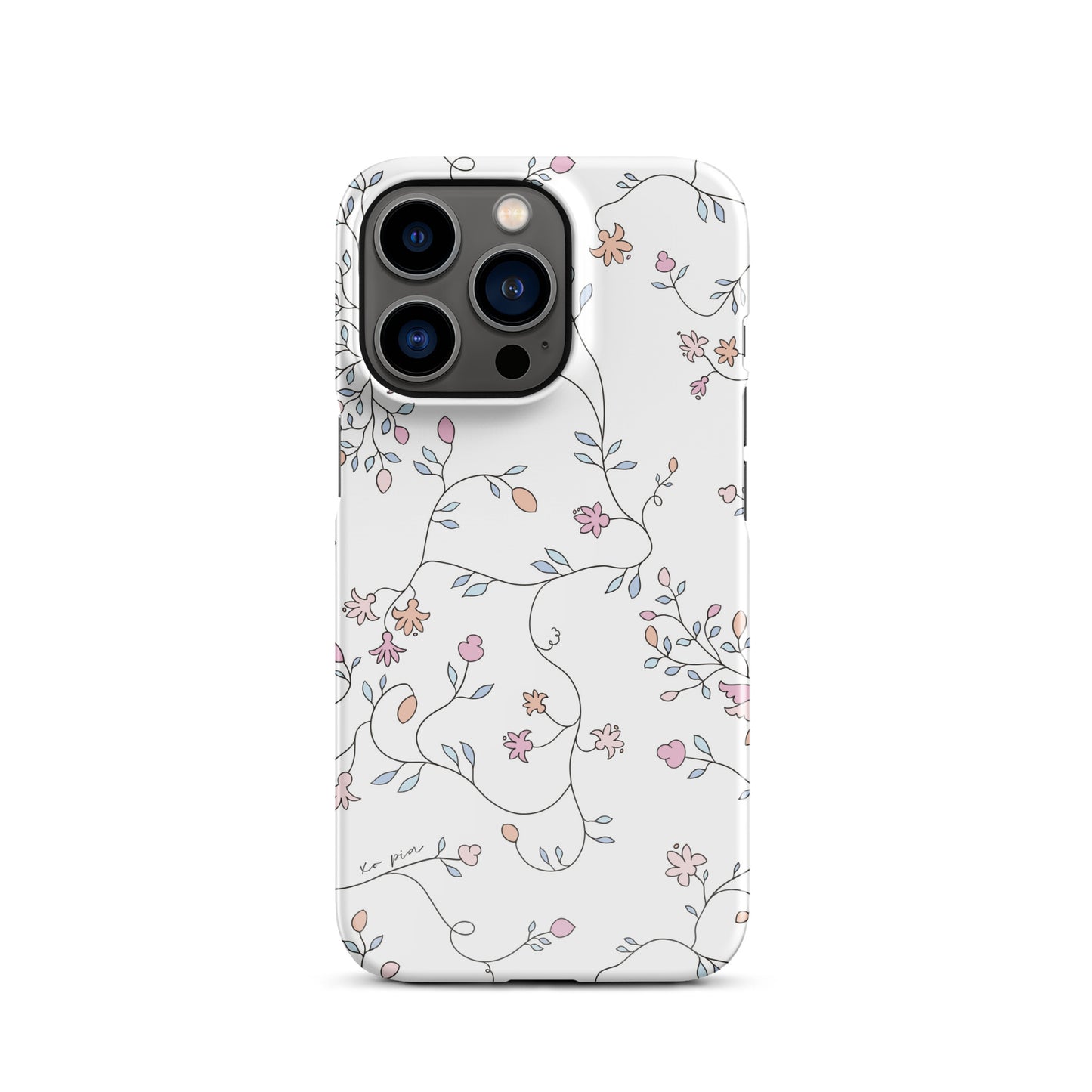 wild clematis snap case for iPhone® in white