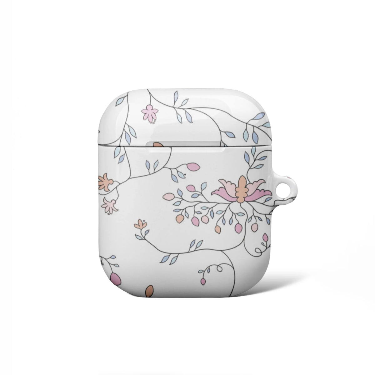 wild clematis case for AirPods® in white