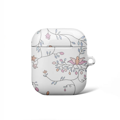 wild clematis case for AirPods® in white