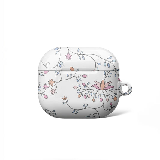 wild clematis case for AirPods® in white