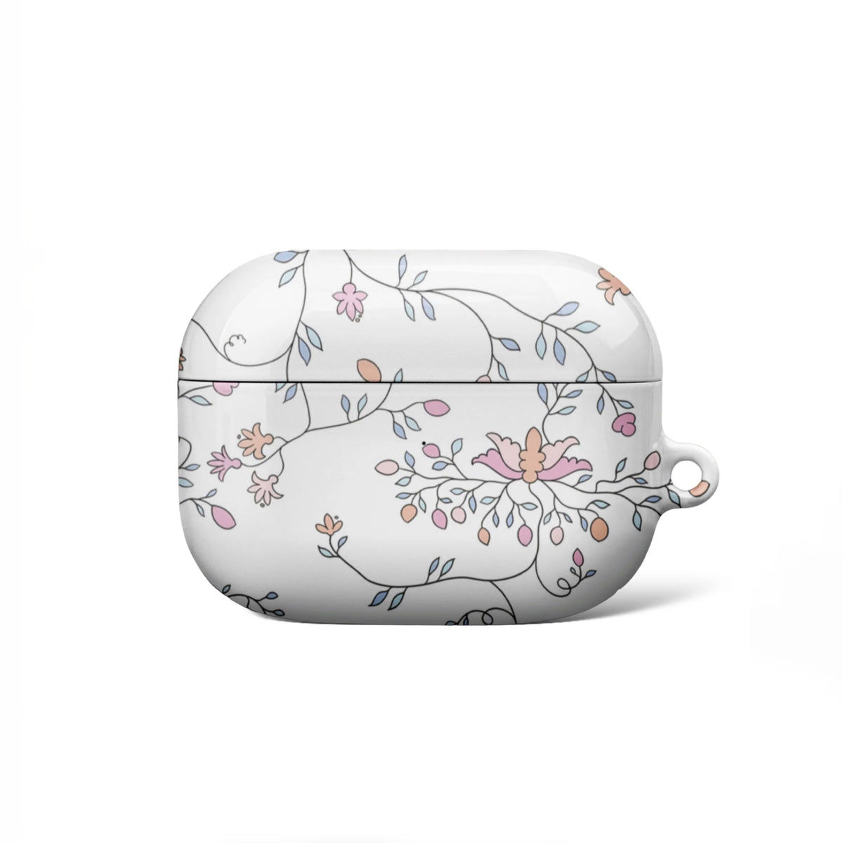 wild clematis case for AirPods® in white