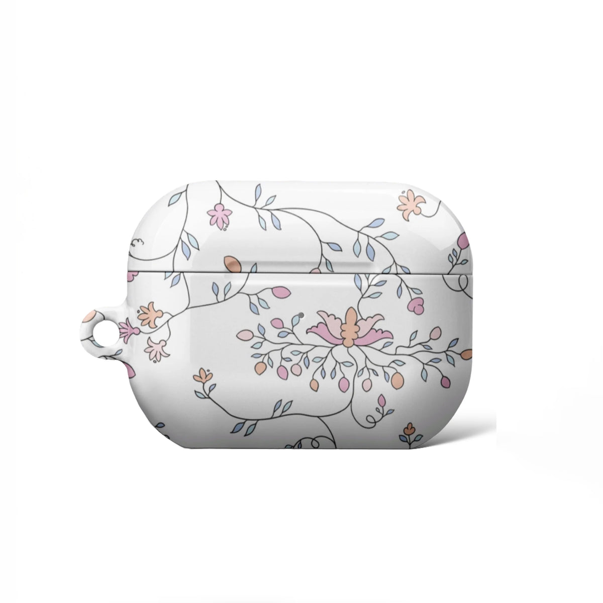 wild clematis case for AirPods® in white